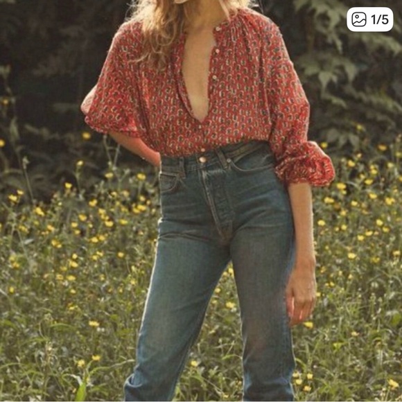 Doen The Jane Blouse | Calico Canyon Blooms | Size M | EUC - Picture 3 of 9